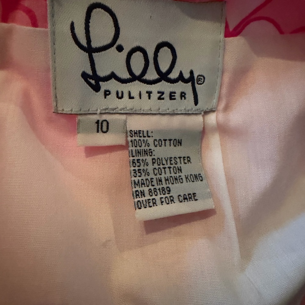 LILLY PULITZER Pink Grrranium Print Mini Skirt, size 10 - Picture 4 of 4